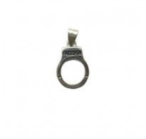 PE001380 Genuine sterling silver pendant charm solid hallmarked 925 Handcuff Freedom